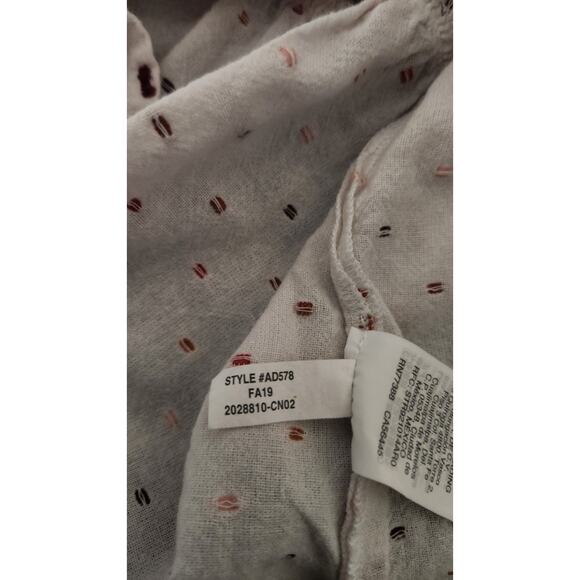 Madewell Peplum Crossover Top in Rainbow Clipdot XL Festival Boho Colorful Light - Picture 9 of 12